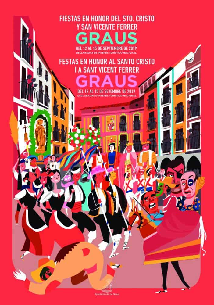 cartel fiestas de Graus 2019 