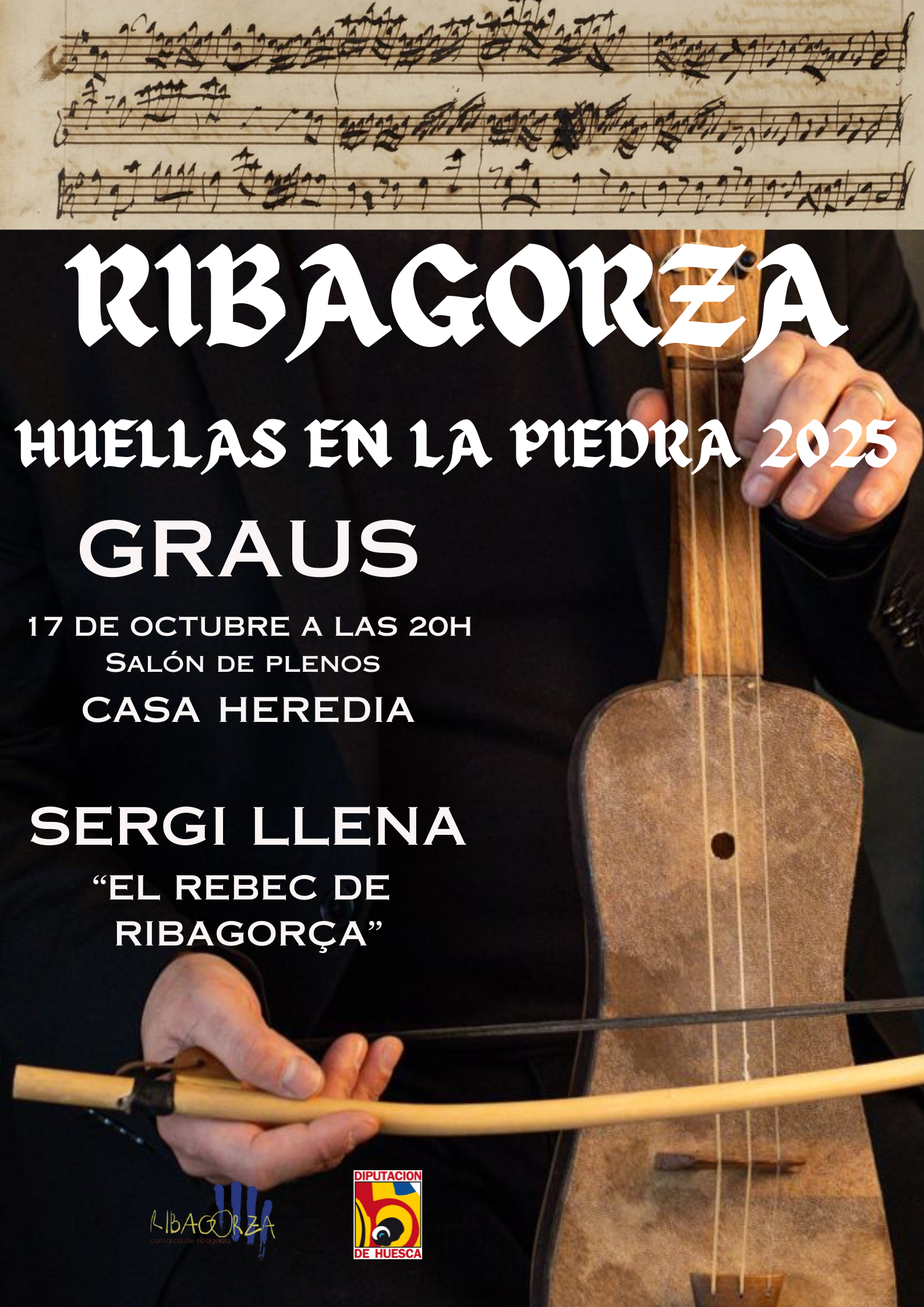 Ribagorza Huellas en la Piedra. Conferencia "El Rebec de Ribagorça" por Sergi Llena