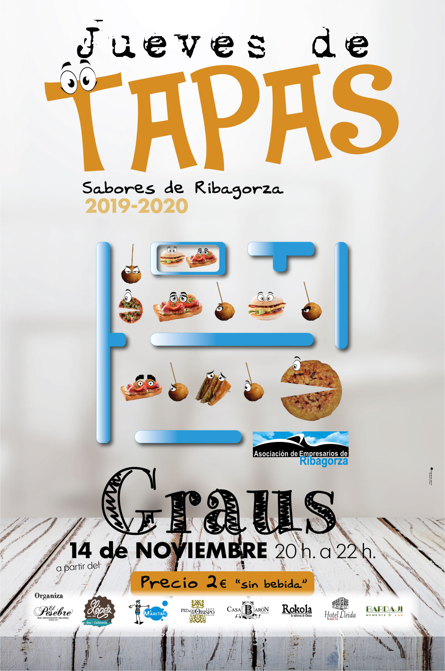 ASOCIACION DE EMPRESARIOS Cartel Jueves de Tapas 2019 2020 01